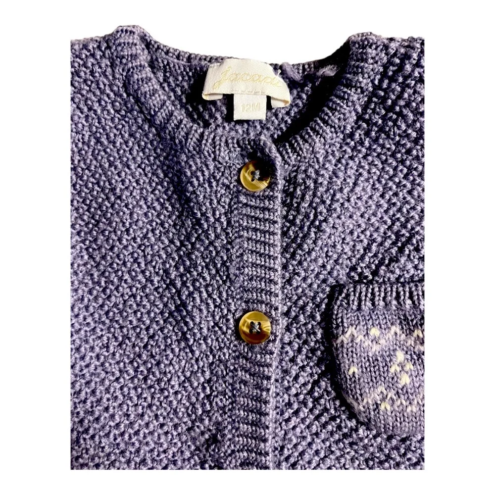 Jacadi Baby Knit One-Piece Overall Sweater 12 Months